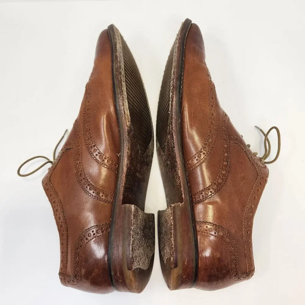Cole Haan Modern Classic Wingtip Oxford Dress Shoes Men Size 11 M Brown Leather